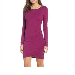 Leith Ruched Long Sleeve Dress